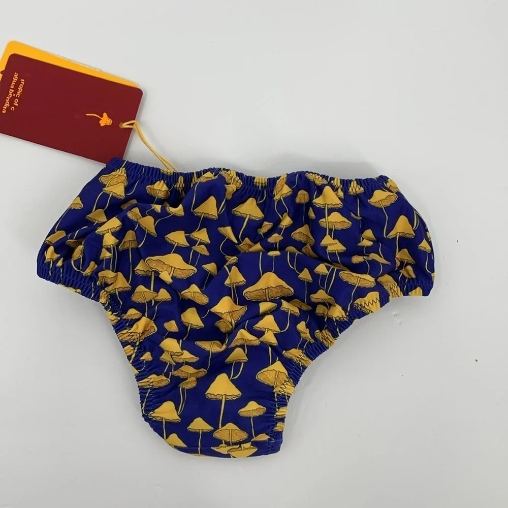 Agua Bendita Tropic of C Ella swim bottoms navy blue mushroom baby new 9-12M